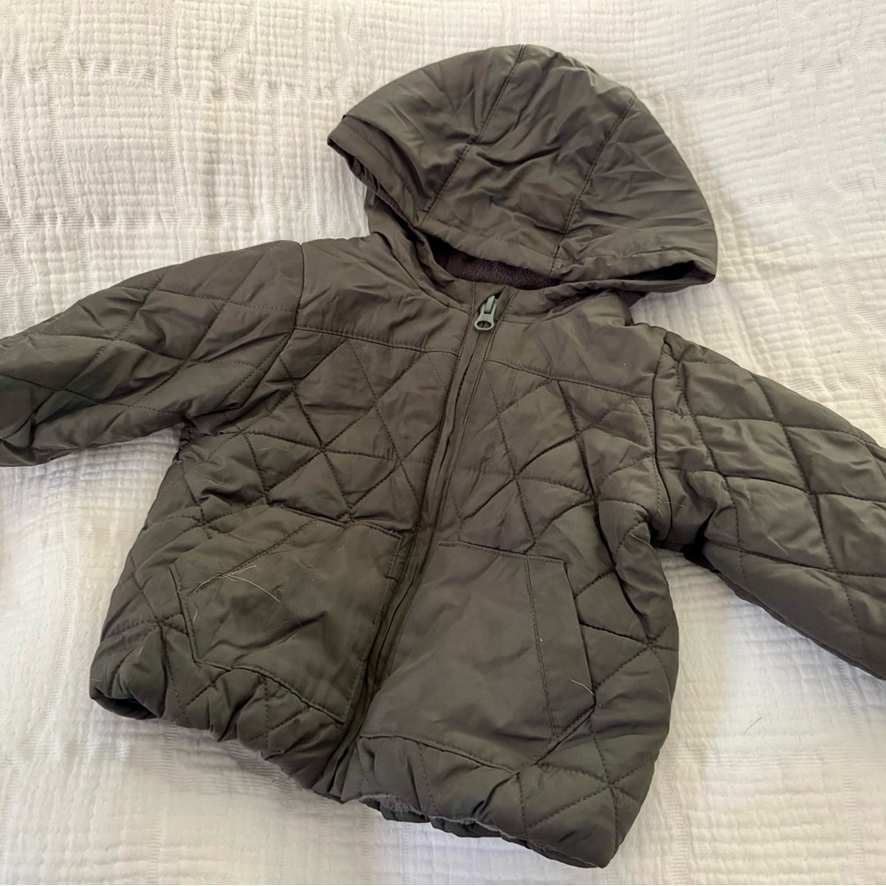 GAP Kids Puffer Jacket - dark grey